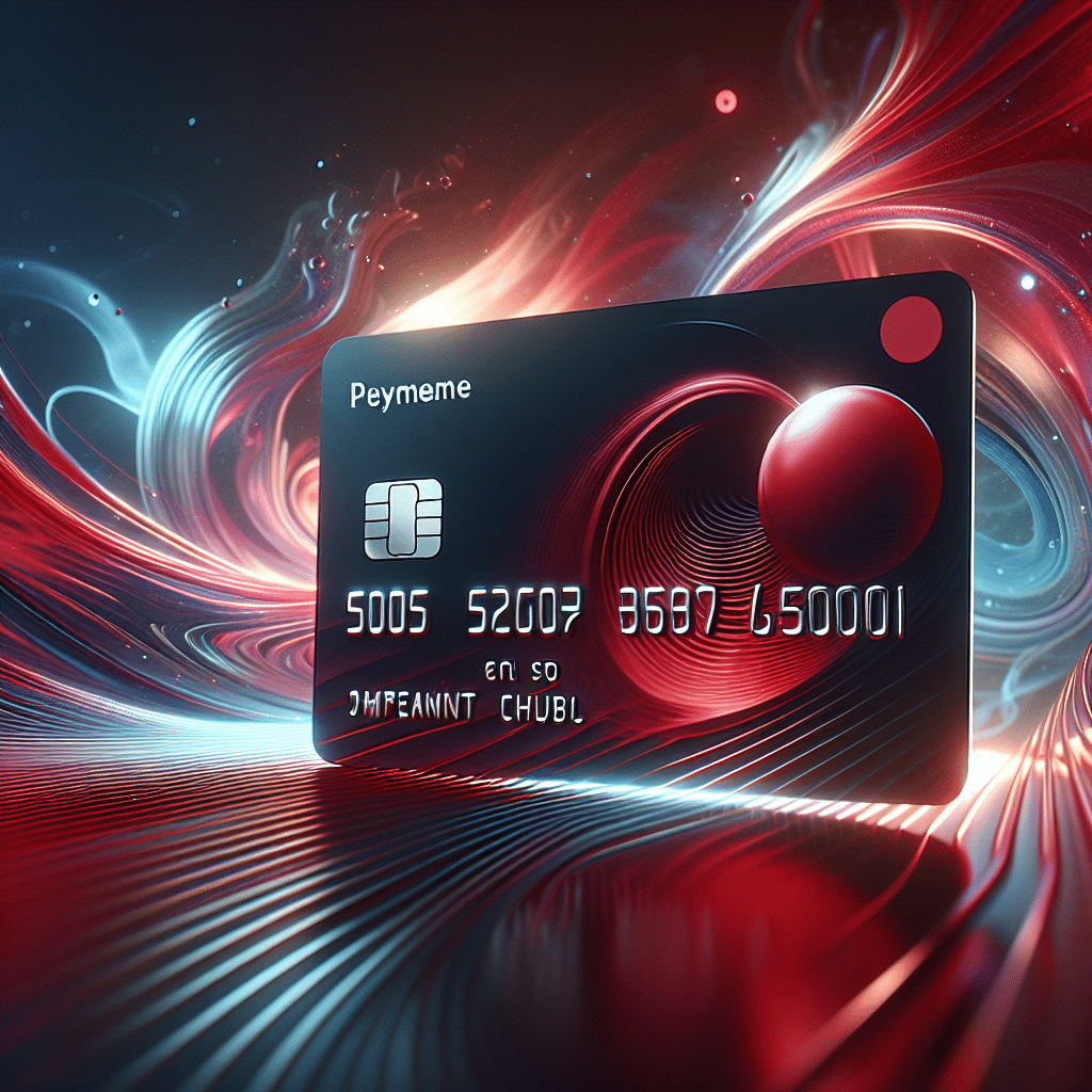 A sleek, modern credit card with Santander Red branding on a dynamic, abstract background