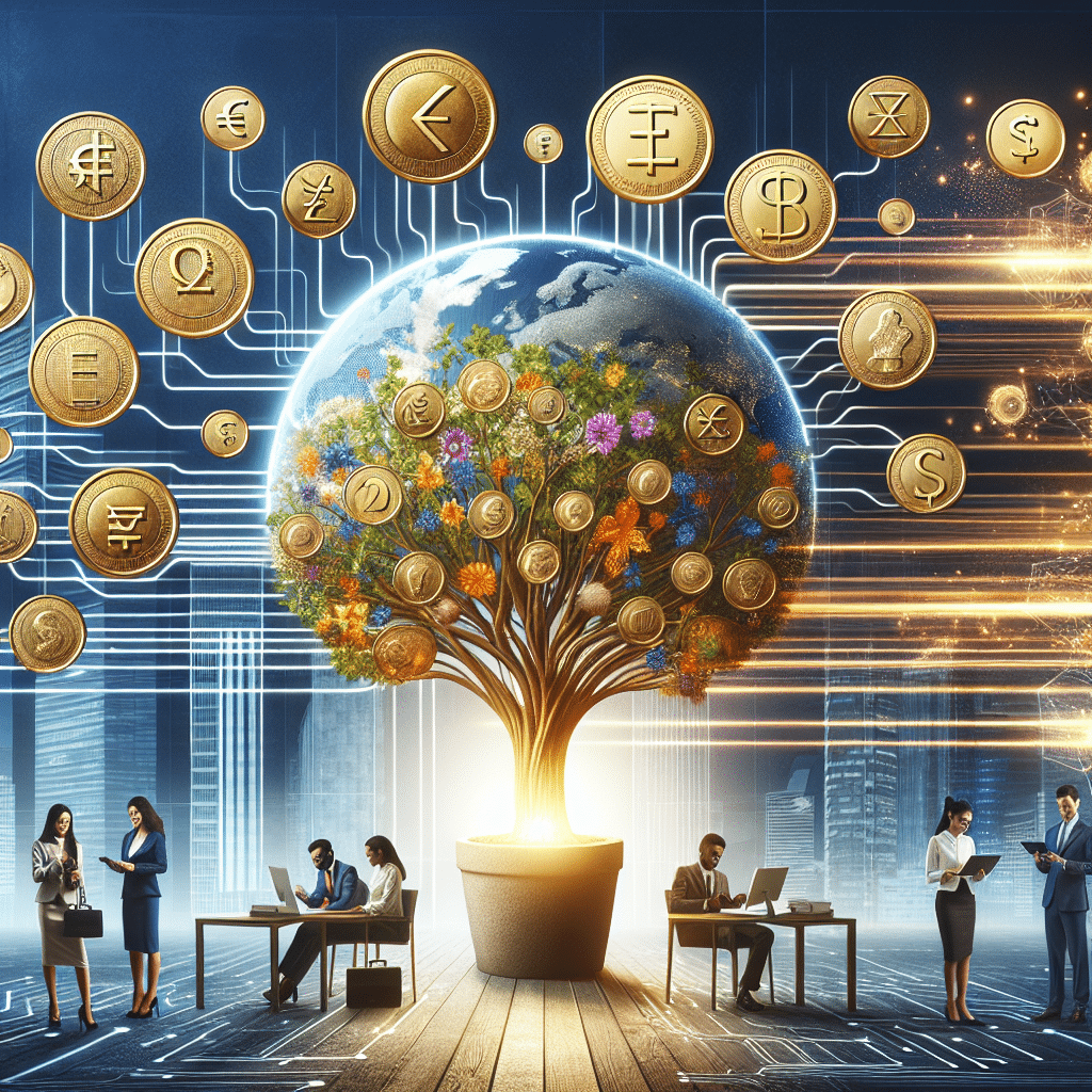 A professional, engaging feature image visualizing the concept of financial growth and digital transactions in a modern economy.