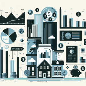 A visually engaging infographic illustrating the concept of maximizing finances, including elements like savings jars, investment symbols, and budget charts, with a modern and clean design.
