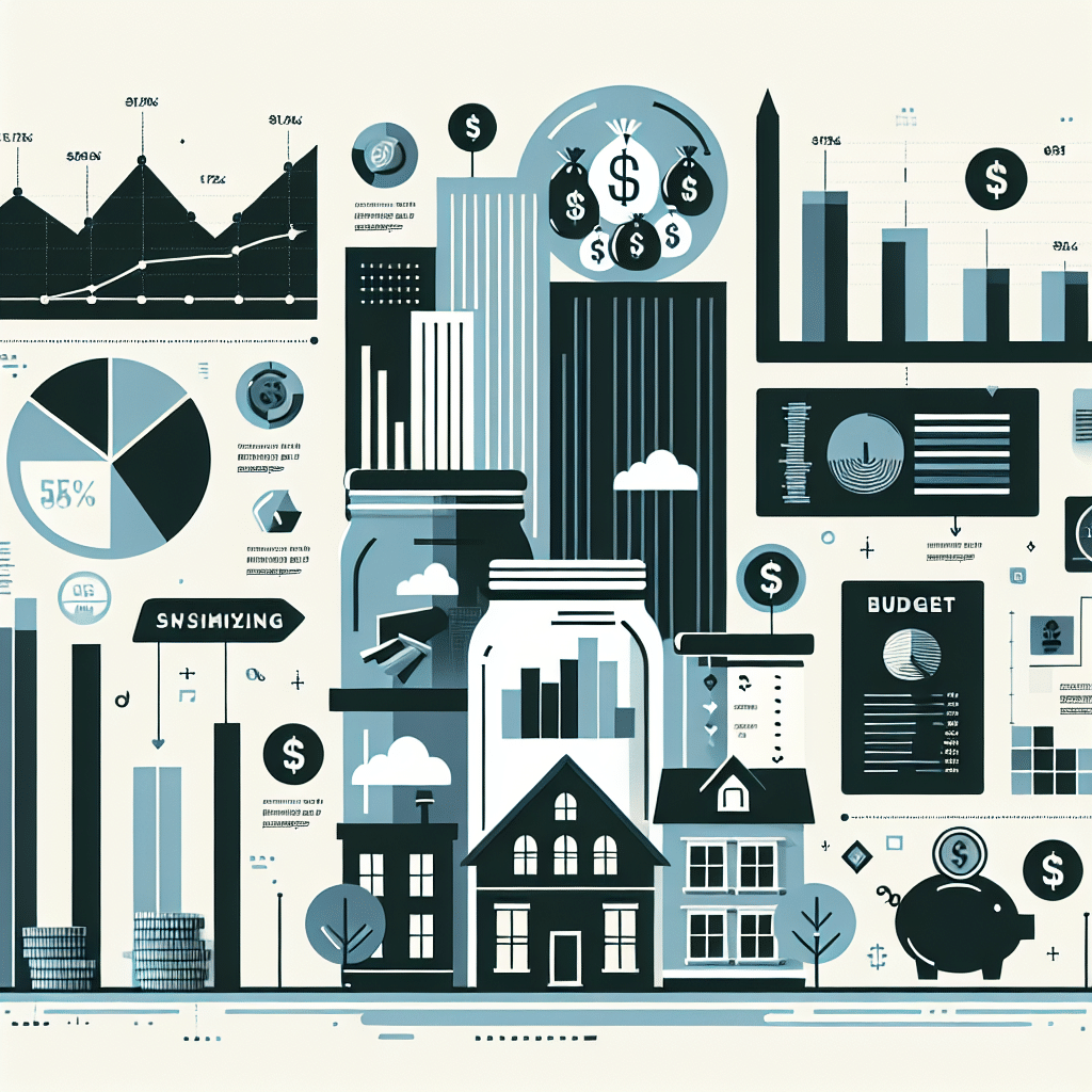 A visually engaging infographic illustrating the concept of maximizing finances, including elements like savings jars, investment symbols, and budget charts, with a modern and clean design.